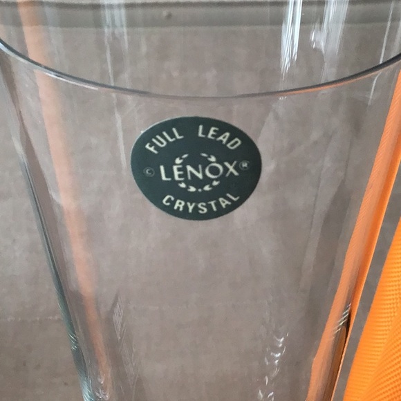 🟠🟠2 NWT Lenox Full Lead Crystal Pilsner Glasses - Picture 2 of 3